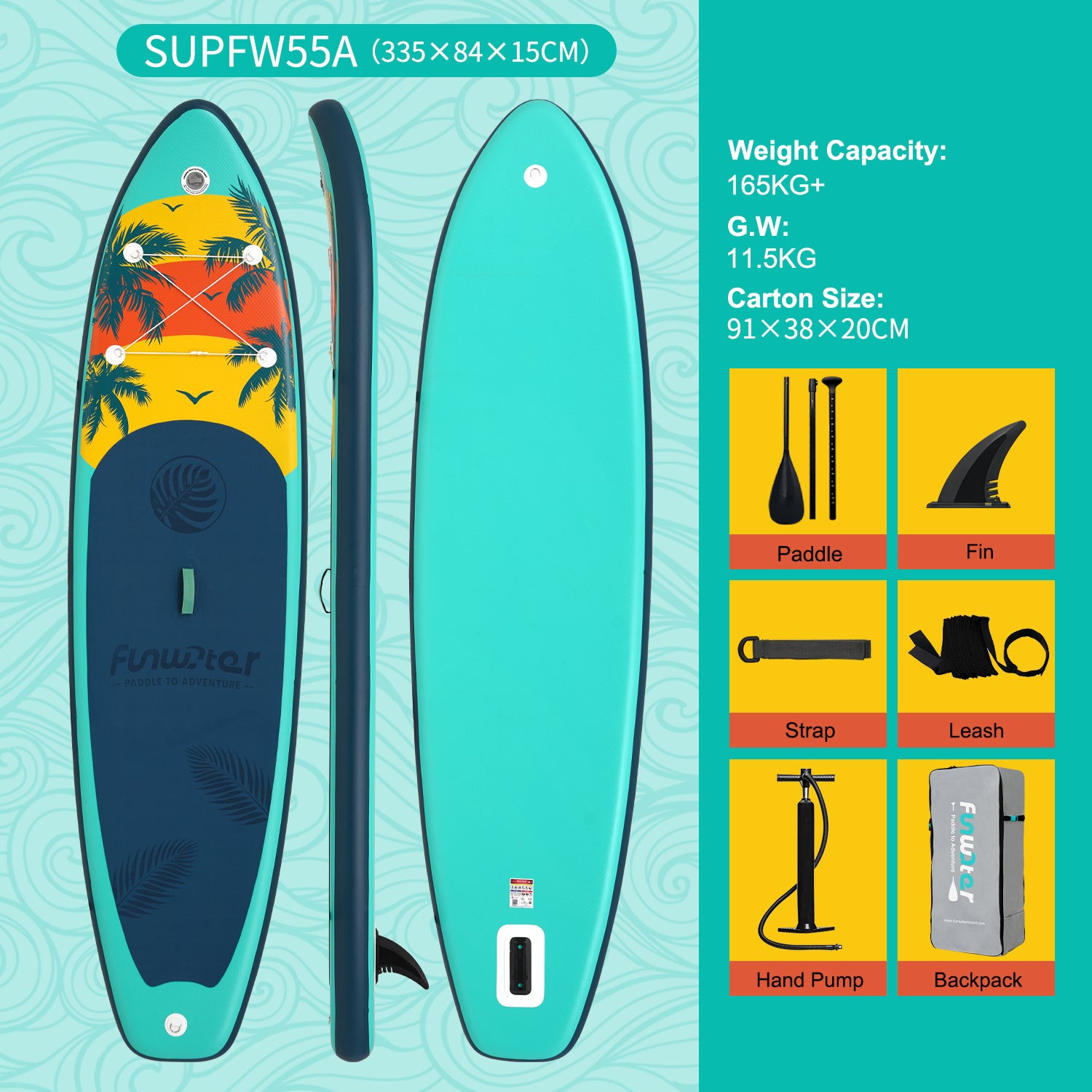 Surfing Inflatable sup Surfboard FW55