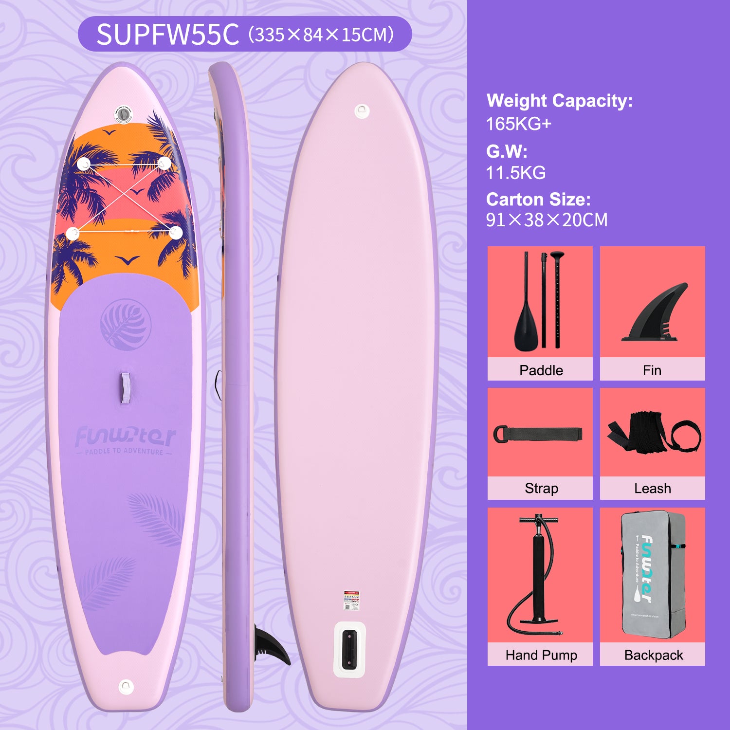Surfing Inflatable sup Surfboard FW55