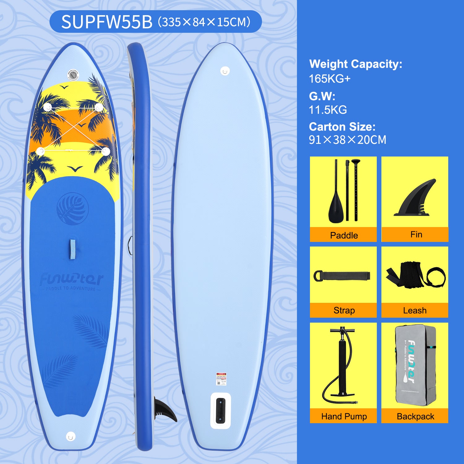 Surfing Inflatable sup Surfboard FW55